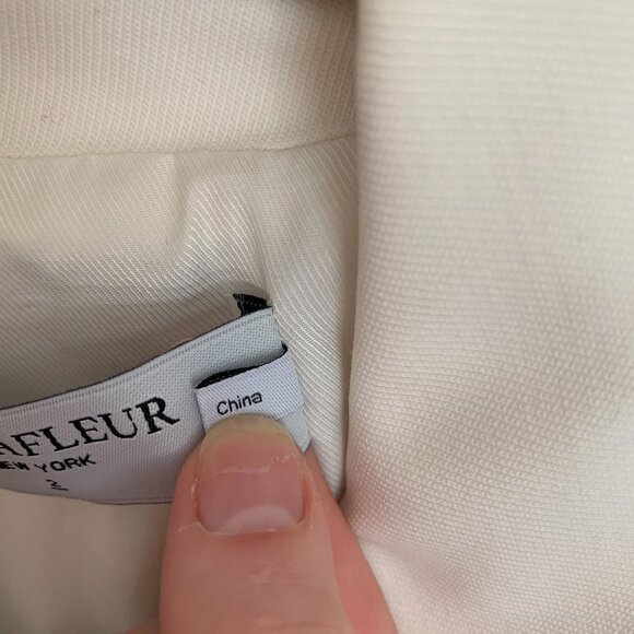 M.M. LaFleur Women's Bennett 1.0 Blazer Jacket, Wool Twill, Ivory, size 2 NWT - Picture 10 of 11